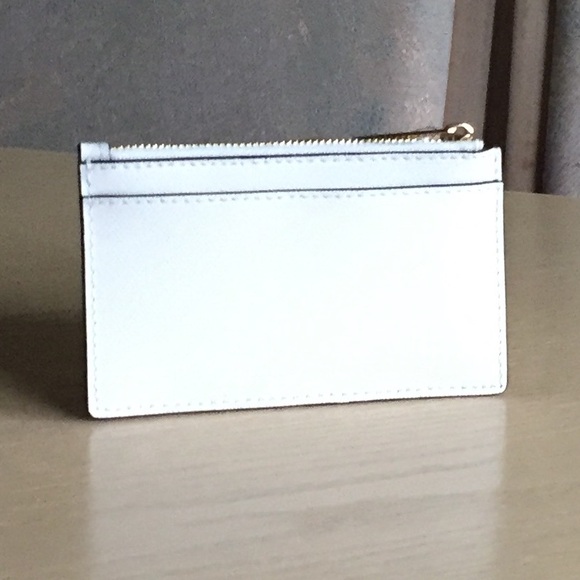 Michael Kors Optic White Leather Card Holder Case - Picture 2 of 7